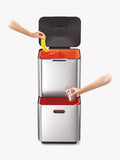 Joseph Joseph Totem Max 60L stainless steel bin, UK version