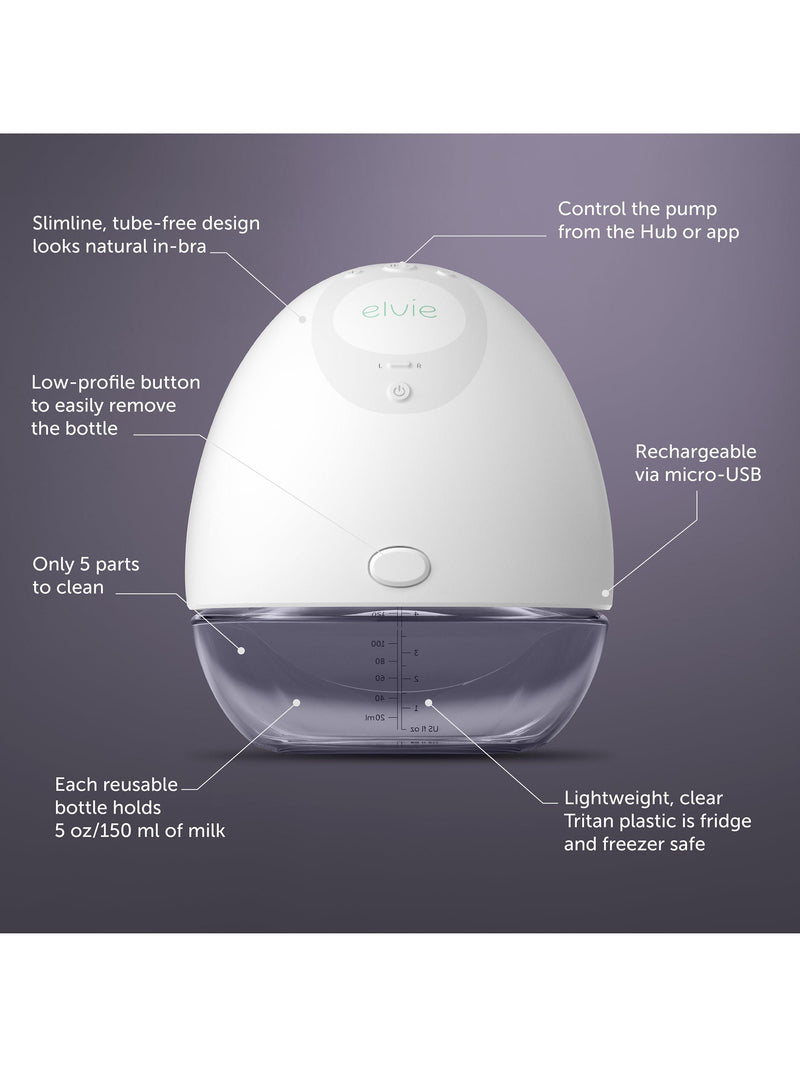 Elvie wearable double electric breast pump with app control - British product