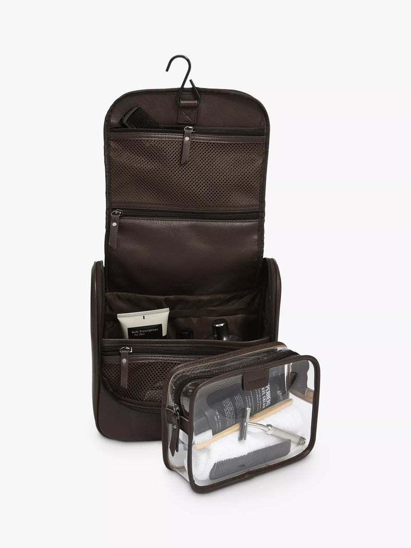 Stackers Men's Hanging Wash Bag - Brown