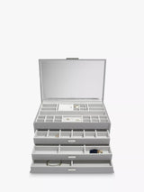 John Lewis Dulwich Designs Extra Large Leather Jewellery Box, Grey- Buy online at McGrocer