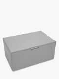 Dulwich Designs extra large leather jewellery box grey, imported from the UK