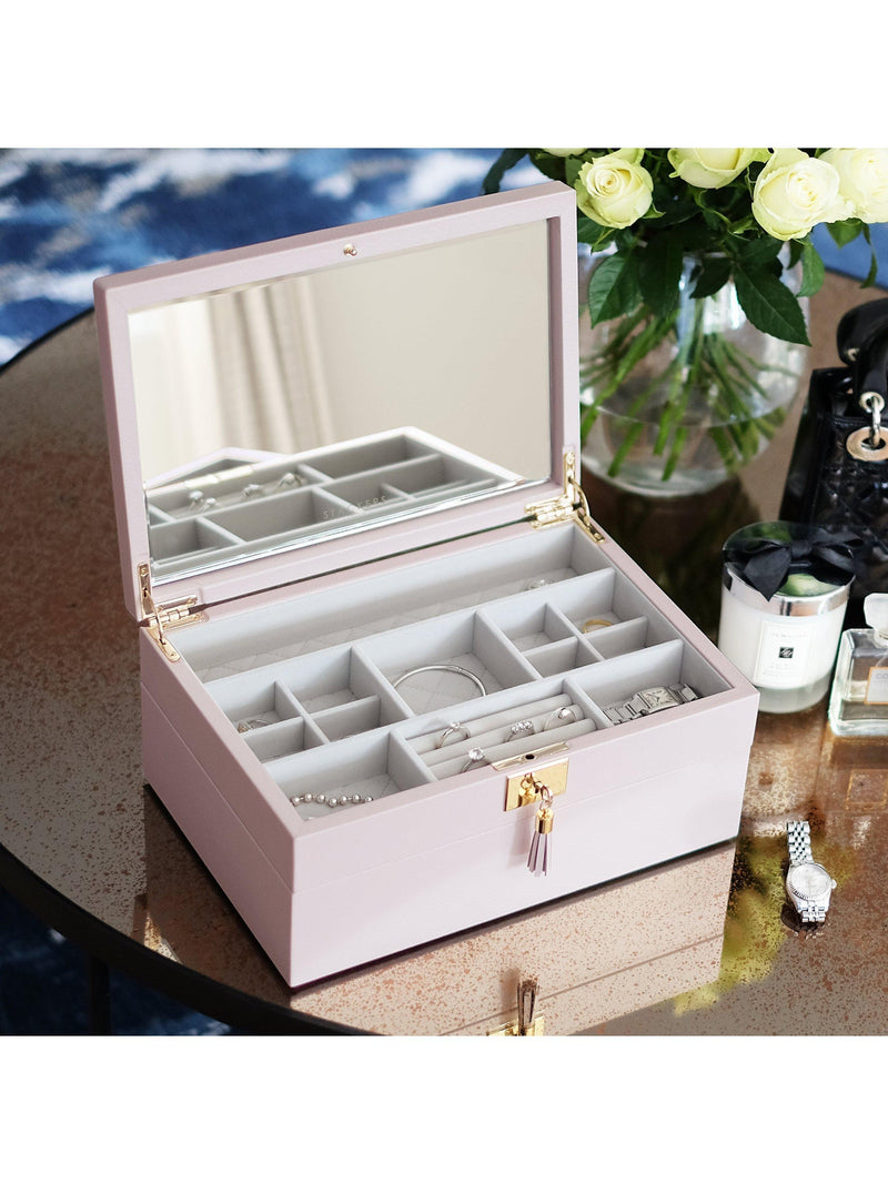 Stackers leather jewellery box 2 set, imported from the UK