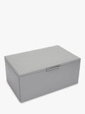 Dulwich Designs leather large jewellery box in grey (British brand)