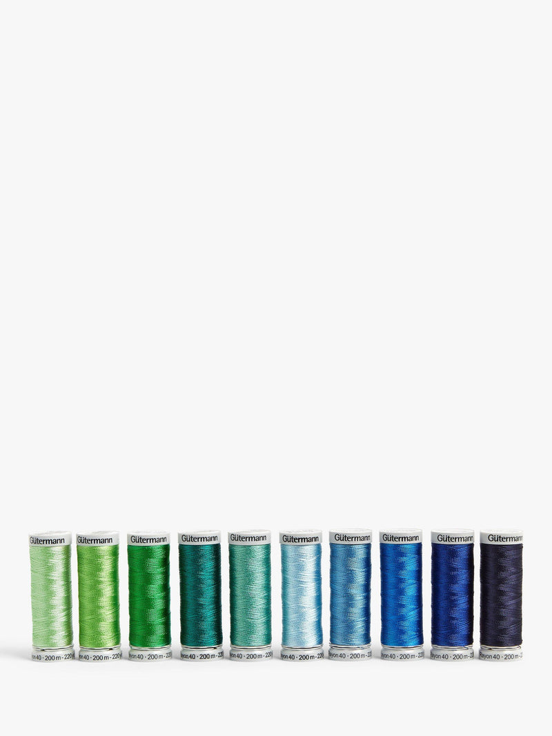 Gütermann creativ machine embroidery thread 10x200m multi - British product