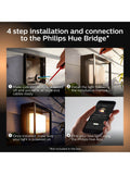 Philips Hue Econic smart outdoor wall light in black, imported from the UK