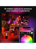 Philips Hue Econic smart outdoor wall light in black, imported from the UK
