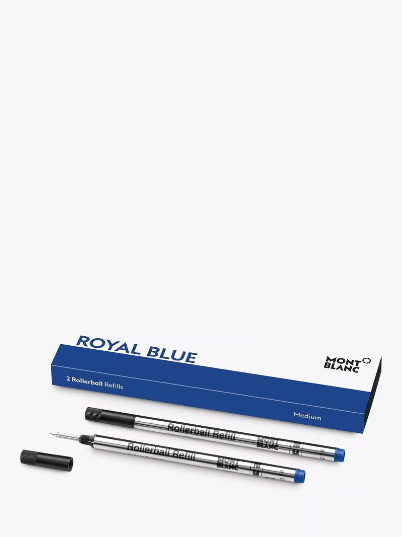 Montblanc rollerball refills blue medium pack of 2, UK version
