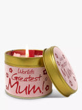 Lily-flame World's Greatest Mum scented tin candle 230g, UK version