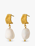 Alex Monroe freshwater pearl drop earrings gold plating, imported from the UK