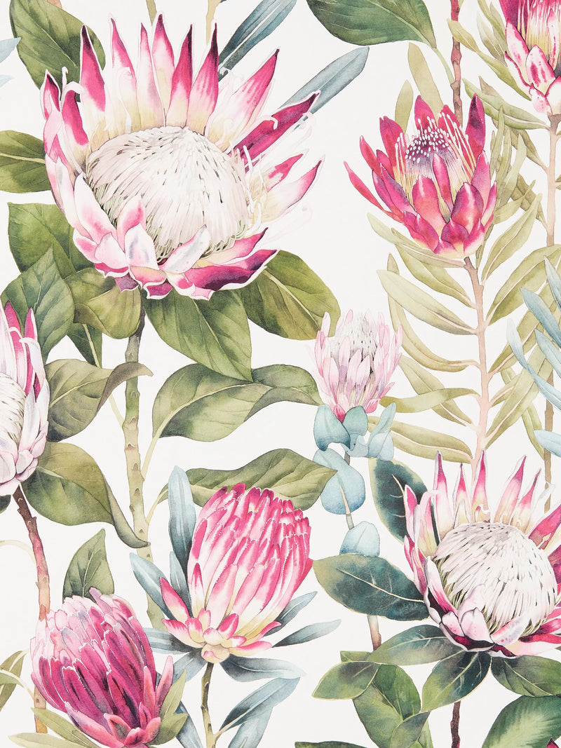 Sanderson King Protea floral pattern wallpaper (British brand)