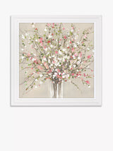 John Lewis John Lewis Asia Jensen Peach Blossom Framed Floral Print Pink 81 x 81cm- Buy online at McGrocer