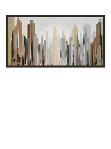John Lewis John Lewis Gregory Lang New York Skyline Framed Canvas Print, Brown/Multi, 66 x 126cm- Buy online at McGrocer