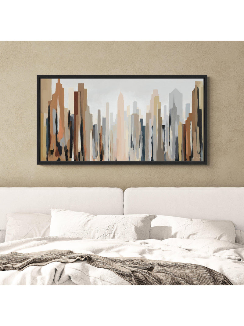 John Lewis Gregory Lang New York Skyline framed canvas 66x126cm, imported from the UK