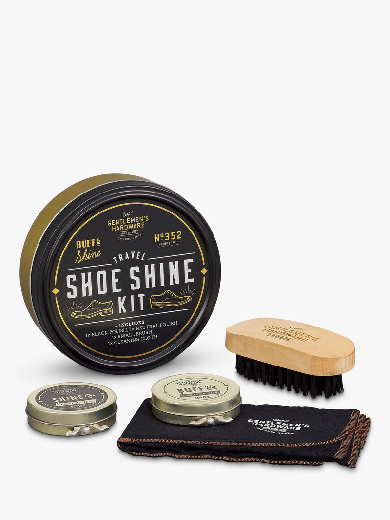 Gentlemen's Hardware travel shoe shine tin, UK version