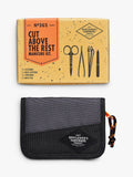 Gentlemen's Hardware manicure kit with stainless steel clippers, tweezers, and scissors in a zipped fabric case, UK version