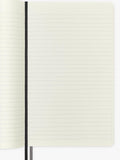 Moleskine large ruled soft cover notebook black, imported from the UK
