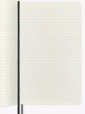 Moleskine large ruled soft cover notebook black, imported from the UK
