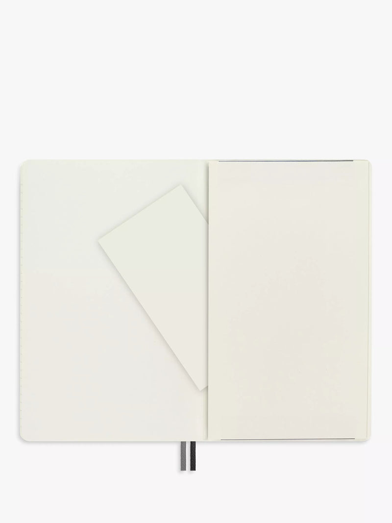 Moleskine large ruled soft cover notebook black, imported from the UK