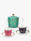 Sara Miller teapot and tea cup set with 1.1L capacity, multi-design (British brand)