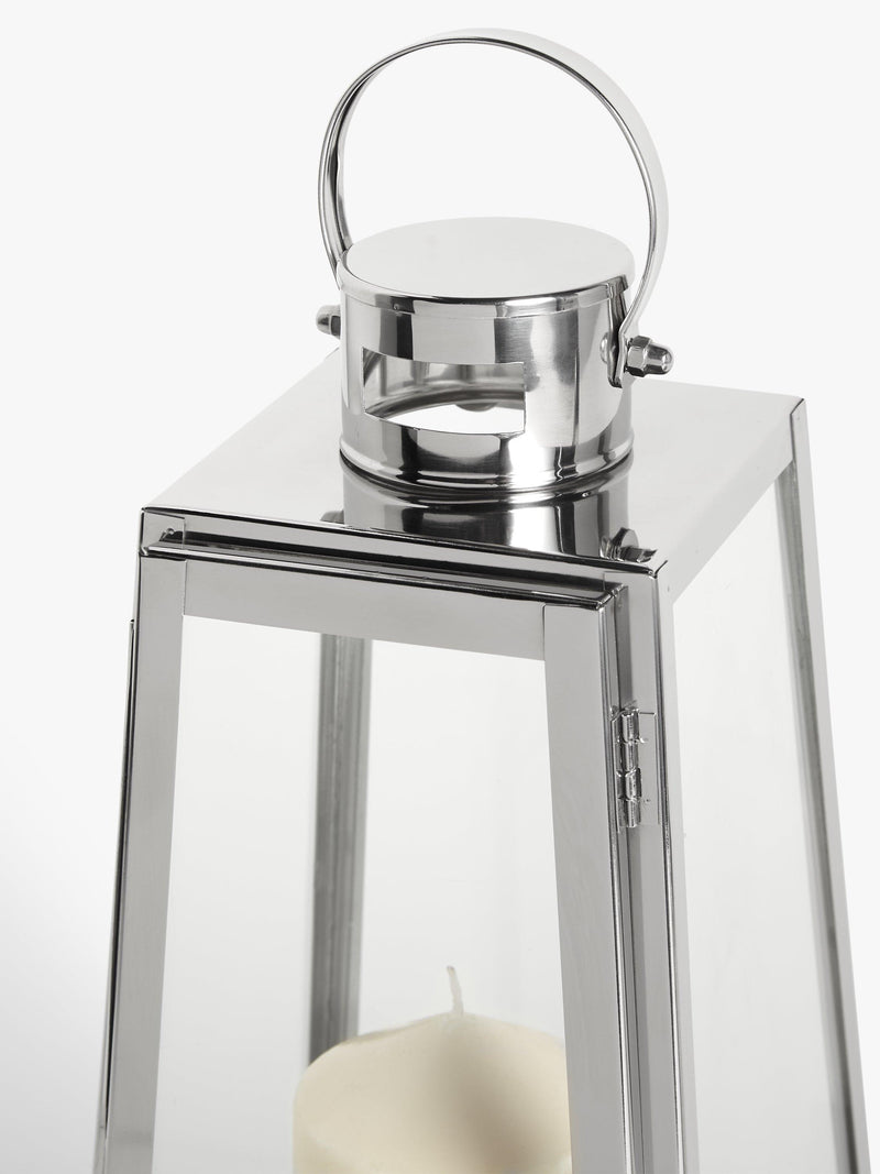 John Lewis set of 3 Pimlico lantern candle holders silver (British brand)