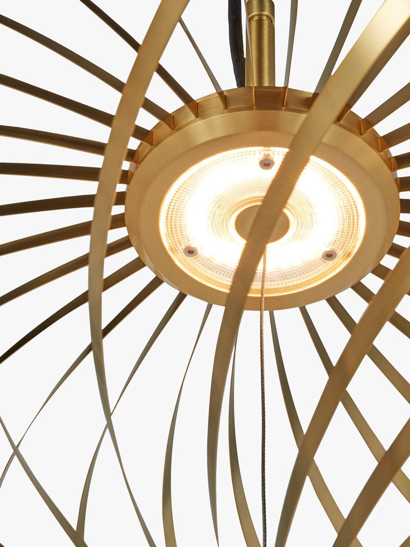 Tom Dixon Spring LED small ceiling light in brass effect - British product