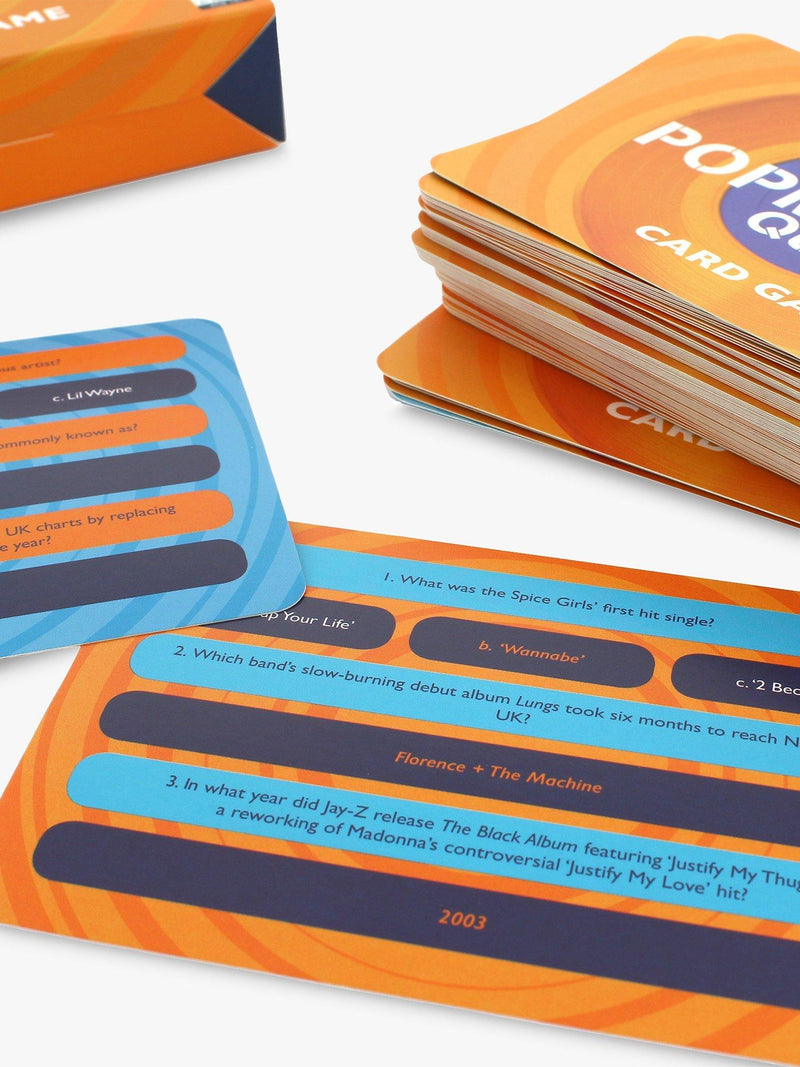 Ginger Fox PopMaster quiz card game - British product