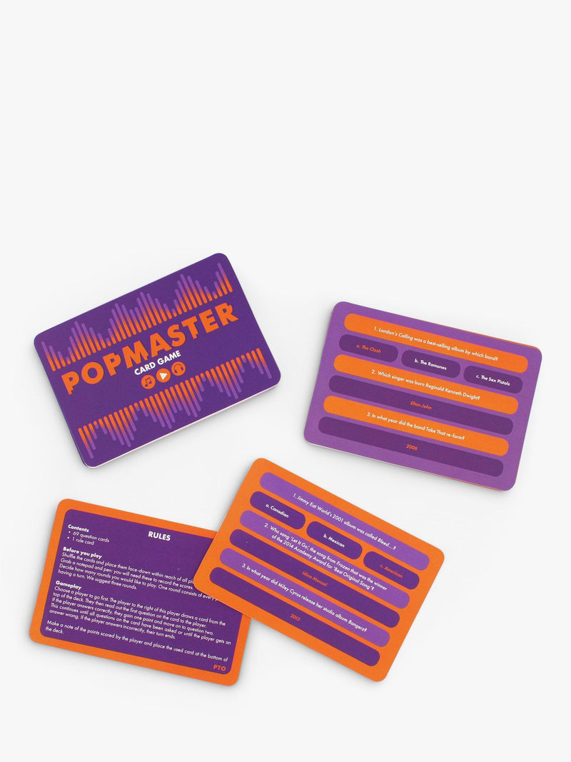 Ginger Fox PopMaster quiz card game - British product