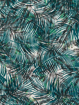 John Lewis Montreux Fabrics Exclusive Washed Out Feathery Tai Print Jersey Fabric, Navy - 150cm x 10m- Buy online at McGrocer