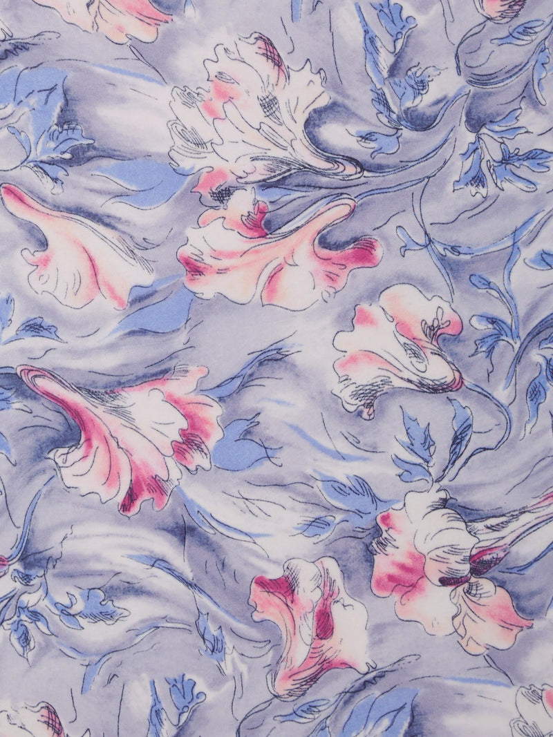 John Kaldor large floral print fabric in lilac - British product