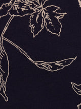 John Lewis Montreux Fabrics Line Drawn Floral Print Fabric, Navy, 150cm- Buy online at McGrocer