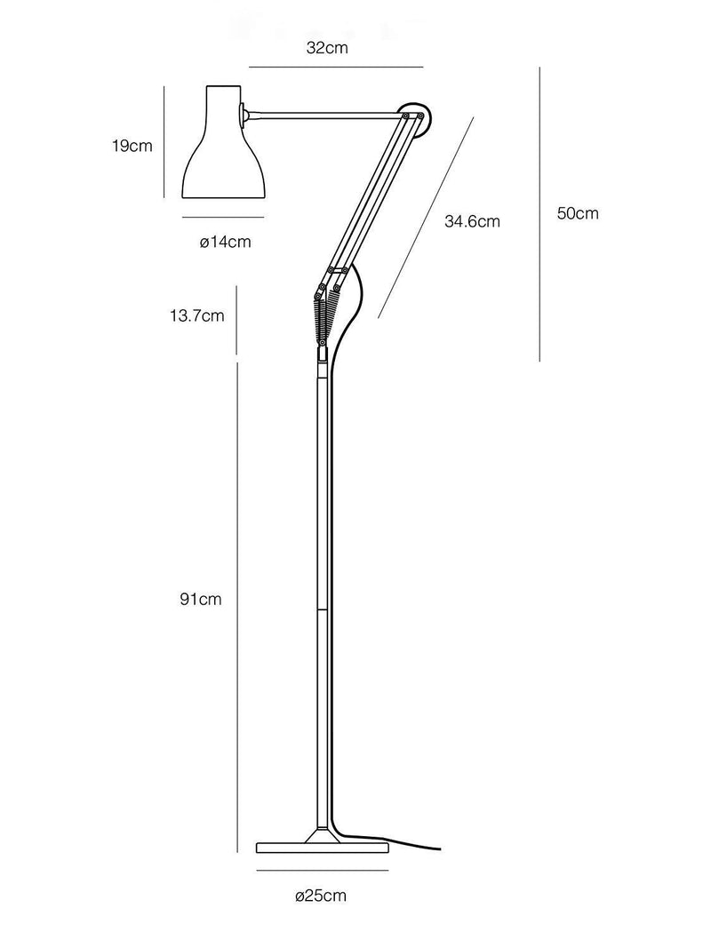 Anglepoise Paul Smith floor lamp Edition 4, imported from the UK