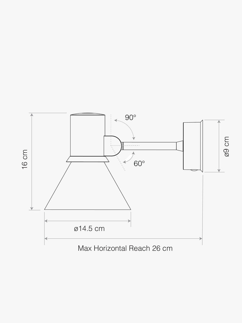 Anglepoise Type 80 wall light, imported from the UK