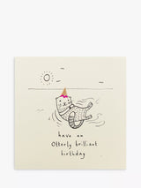 John Lewis Blank Inside Otter Birthday Card FSC Certified UK Made- Buy online at McGrocer
