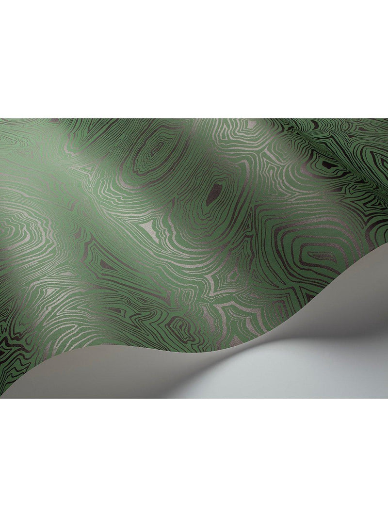 Cole & Son Malachite wallpaper in mineral shades, UK version