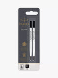PARKER rollerball ink refills medium black pack of 2, imported from the UK