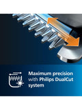 Philips cordless hair clipper with Turbo Mode in Silver, imported from the UK