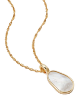 John Lewis Daisy London Isla Mother of Pearl Pendant Necklace, Gold, 48cm- Buy online at McGrocer