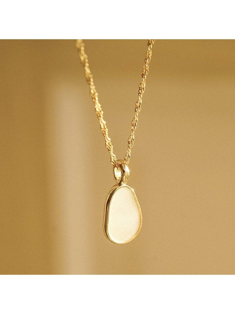 Daisy London gold mother of pearl pendant necklace, imported from the UK