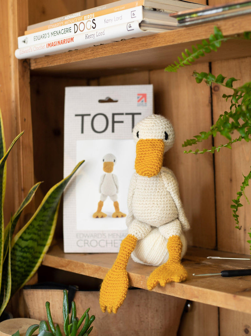 TOFT Geraldine Duck crochet kit with wool and pattern, UK version