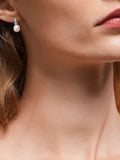 Lido drop earrings freshwater pearl cubic zirconia silver, UK version