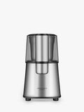 John Lewis stainless steel coffee grinder with clear plastic top, UK version