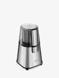 John Lewis stainless steel coffee grinder with clear plastic top, UK version