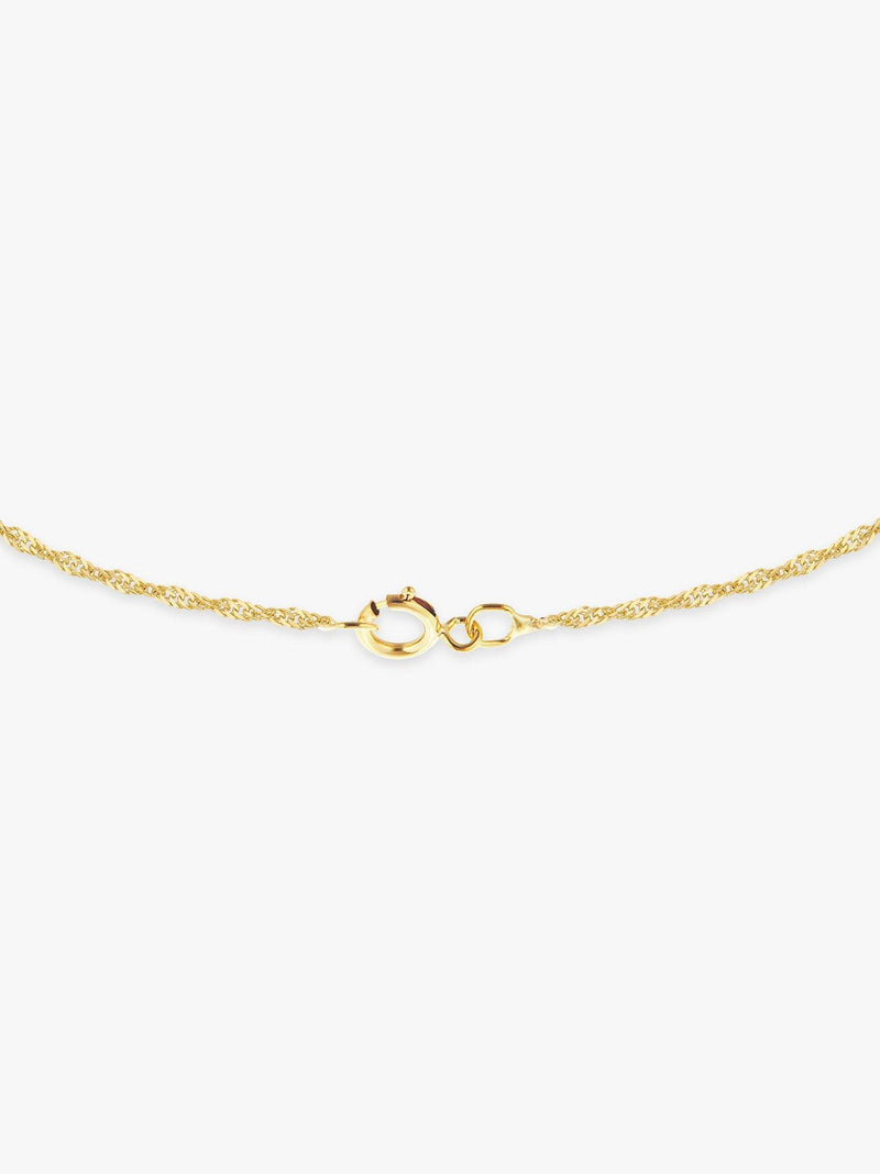 IBB 9ct gold textured heart pendant necklace with chain, UK version
