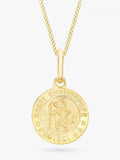 IBB 9ct gold St Christopher pendant necklace 45cm, imported from the UK