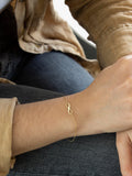 IBB 9ct gold infinity chain bracelet 19cm, UK version