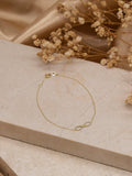 IBB 9ct gold infinity chain bracelet 19cm, UK version