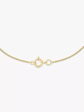 IBB 9ct gold cubic zirconia curved pendant necklace, imported from the UK