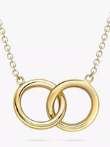 John Lewis IBB 9ct Gold Linked Ring Pendant Necklace, Gold, 45cm- Buy online at McGrocer