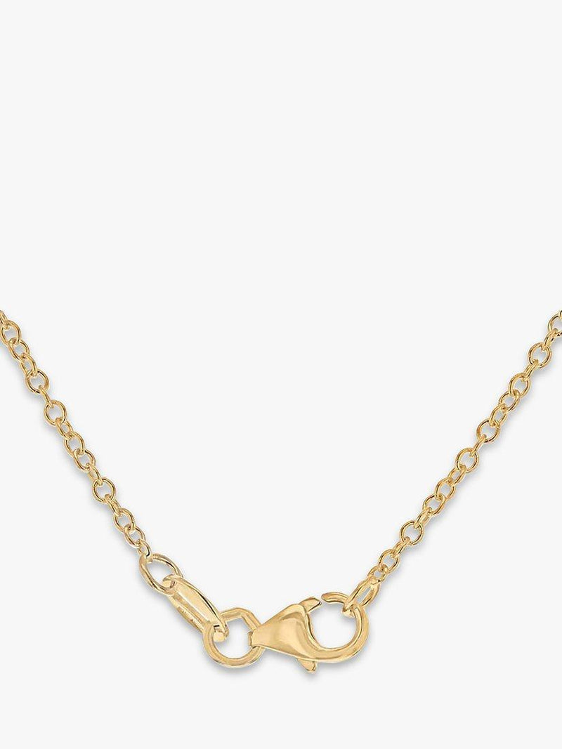 IBB 9ct gold pendant necklace with linked ring design, gold - British product