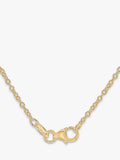 IBB 9ct gold pendant necklace with linked ring design, gold - British product